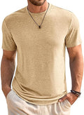 Mens Short Sleeve T-Shirts Classic Crew Neck Casual Shirt Summer Basic Lightweight Fashion Moisture Wicking Tees